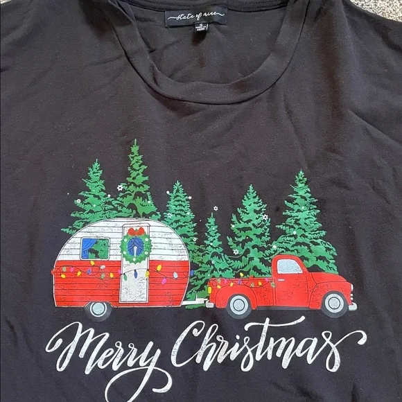 Tate of mine Christmas trailer and truck sweat shirt small - Picture 2 of 4